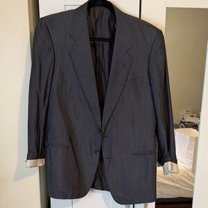 Yves Saint Laurent Vintage Dark Gray Pinstripe Blazer
